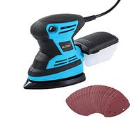 KATSU Multi Sander for Wood - 200W Electric Palm Sander with Dust Collector and 20 Sanding Pads - Home Decoration Furniture Finishing 100174