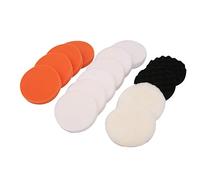 KATSU Polishing Buffer Pads 150mm 6 Inch 14 PCs Car Polishing Sponge and Wool Bonnet Buffing Pads Set for Electric Car Buffer DA Dual Action & Rotary Polisher Polishing Waxing Glazing