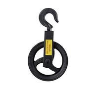 KATSU Pulley Wheel 140mm, 150KG Loading Capacity, Hanging Hand Wheel Rope Pulley Block with Hook for Scaffolding and Construction 18219414