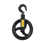 KATSU Pulley Wheel 160mm, 220KG Loading Capacity, Hanging Hand Wheel Rope Pulley Block with Hook for Scaffolding and Construction 18219416