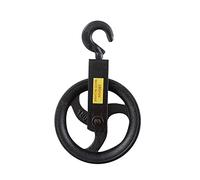 KATSU Pulley Wheel 180mm, 240KG Loading Capacity, Hanging Hand Wheel Rope Pulley Block with Hook for Scaffolding and Construction 18219418