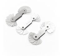 KATSU Radius Gauge Set R1-6.5/R7-14.5/ R15-25 Pack of 3 Metal Radius Fillet Gauges Portable Concave Convex Measuring Tool Engineers 40110802