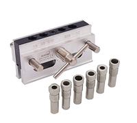 KATSU Self Centering Dowelling Jig Kit Imperial Sizes, Hole Drilling Guide Woodworking Positioner Locator Tool for Thick Timbers 105409