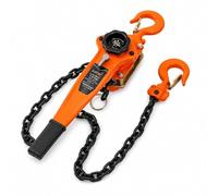 KATSU Tools 1.5 Ton Chain Hoist Lever Block - Manual Ratchet Puller, 1.5m Lift, 1500kg Capacity, Heavy Duty Come Along Winch with Hooks for Lifting & Pulling, Model 181715