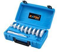 KATSU Tools 10-Pieces Aluminium Bearing Race and Seal Bushing Driver Set, Universal Wheel Bearing Installer Removal Tool Kit for Automotive Car Truck Garage Repair, Model 450757A