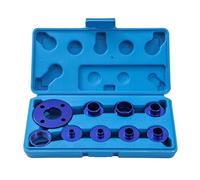 KATSU Tools 10PCs Aluminum Alloy Router Template Guide Bushing Set, Metric