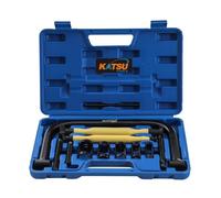 KATSU Tools 12-Piece Portable Valve Spring Compressor Tool Kit with Valve Lapper Set, for Car Van Motorcycle Automotive, Model 450342