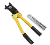 KATSU 12 Tons Hydraulic Crimping Tool 10-120mm² with 8 Steel Dies, Manual High Pressure Hydraulic Electric Cable Tool Kit for Copper and Aluminum Terminal Lugs Battery Wire Crimping 416372