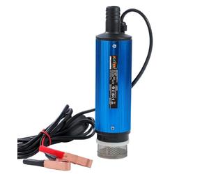KATSU Tools 12V 60W Diesel Fuel Oil Transfer Pump, 51mm Diameter Aluminum Alloy Submersible Water Pump, 33L/min, with Battery Clamps and Removable Filter for Car Truck Boat