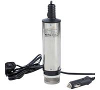 KATSU Tools 12V Diesel Fuel Transfer Pump, 51mm Diameter Stainless Steel Submersible Water Pump, with Cigarette Plug, Removable Filter for Car Truck Speed Boat