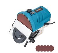 KATSU Tools 140W Mini Disc Sander 125mm | Electric Sander Grinding Machine for Woodworking, Polishing | Adjustable Speed, Aluminum Titling Worktable, Sandpapers Included