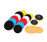 KATSU Tools 18 Pieces 150mm 180mm Polishing Buffing Sponge Pads M14 Backing Discs Sandpaper Kit Self-adhesive for 5 Inch 6 Inch Car Buffer DA Dual Action Polisher Sanding Polishing Waxing