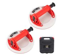 KATSU Tools 2 Pack 8 Inch Vacuum Suction Cup Glass Sucker Lifter, Triple Layer Silicone, 160kg Load, Heavy Duty Glass Suction Cup for Lifting Window/Tile/Marble/Windshield/Stone Slab