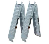 KATSU Tools 2 Pack Folding Steel Ramps - Heavy Duty Loading Ramp - 1800 x 225 x 47mm - 400kg Max Loading - Portable - Ideal for Motorbike, Quad Motorcycle, Scooter, Wheelchair and More