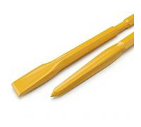 KATSU Tools 2-Piece Hex Shank Chisel 17 x 300mm Flat Pointed Chisel 25mm Flat Tip Wide, for for Concrete, Masonry & Demolition Work, Model 120907