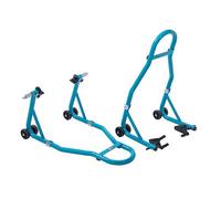 KATSU Tools 2-Pieces Motorcycle Front and Rear Wheel Lift Stand Set - 400kg Capacity, for Motorbike Maintenance Garage Repair Use, Model 161244