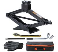 KATSU Tools 2 Ton Car Scissor Jack Kit, Car Lift Labor-Saving Wind Up Lifting Jack with Lug Wrenches, Portable Tyre Changing Kit in Storage Bag, Ideal for SUV Auto Repairing
