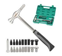 KATSU Tools 20-Piece Car Body Panel Dent Repair Tool Set - Stainless Steel Hammer with Tap Down Pen & Heads, for Paintless Dent Removal & Car Bodywork, Model 454234