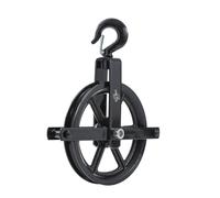 KATSU Tools 250mm Gin Wheel Heavy Duty Bearing Pulley Wheel with Swivel Hook for Scaffolding Construction Workshop Hoist Winch Pulling Lifting 182128