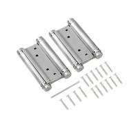 KATSU Tools 3″ Double Action Spring Hinges (75mm), 2 Pack with Screws - Stainless Steel Self-Closing Swing Door Hinges for Saloon, Cafe, Kitchen & Garden Doors, Model 54611030