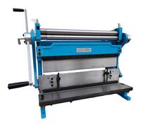 KATSU Tools 3-in-1 Manual Sheet Metal Shear Brake Roller Bending Machine 610mm, Shears and Slip Roll Machine for Metalworking Shearing Bending Rolling 165181
