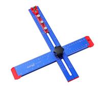 KATSU Tools 4-in-1 Drilling Positioning Ruler 350mm/13.8", Aluminium Alloy, Cabinet Hardware Jig, Woodworking Drawer Door Hole Drilling Template Marking Gauge Tools, Model 311406