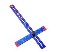 KATSU Tools 4-in-1 Drilling Positioning Ruler 600mm/24", Aluminium Alloy, Cabinet Hardware Jig, Woodworking Drawer Door Hole Drilling Template Marking Gauge Tools, Model 311407