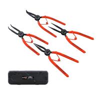 KATSU Tools 4-Piece Snap Ring Pliers Set 7 Inch Internal External Circlip Pliers, CR-V Steel, Non-Slip Handles, for Ring Remover Retaining, in Plastic Case 415726