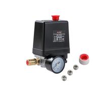 KATSU Tools 4 Port Single Phase Air Compressor Pressure Regulating Switch + Gauge + Safety Valve + Screws