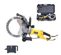 KATSU Tools 5000W Brushless Electric Ring Wall Saw, 29cm Cutting Depth, Powerful Handheld Dust-Free Concrete Brick Wall Chaser Groovin Slotting Machine with Plastic Toolbox