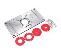 KATSU Tools Aluminium Alloy Router Table Insert Plate, 235 x 120 x 8MM, for Wood Trimmer Router Woodworking 151404