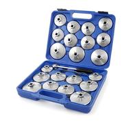 KATSU Tools Aluminium Oil Filter Socket Wrench 23 Pieces, 1/2" Hex 65-101mm