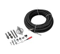 KATSU Tools Blockage Removal Kit 8mm x 20M, Drain Cleaning Cable Drill Attachments, Multi Descaling Cutters and Drain Chain, for Sink, Toilet, Drain Unblocking 318733
