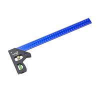 KATSU Tools Combination Carpentry Square 400mm, Aluminum Alloy, Multifunctional 90/45 Degree Angles Finder Measuring Ruler with Bubble Level, for Woodworking Carpenter, Model 311428