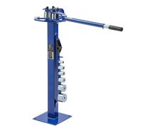 KATSU Tools Compact Metal Bender with Pedestal - 7 Dies (1"-3"), Telescoping Handle, Floor Type, Manual Steel Tube Bending Tool for Flat, Round, Square Stock