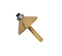 Die Grinder Burr Diamond Router Bit 1/4" Shank 46# Conical 90Deg W/Bearing
