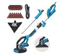 KATSU Tools Electric Drywall Sander 950W | Dual Disc (Round + Triangular), Telescopic Foldable Aluminum Handle, LED Torch, 6 Variable Speeds, 12 Sandpapers
