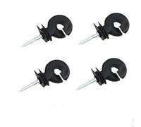 KATSU Tools Electric Fence Ring Insulators 50 Pack, Screw-in Ring Insulator | Wooden Post Insulators, Wire Mesh Ring Insulator, for Electric Fencing Pasture Gates, 667100