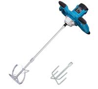 KATSU Tools Electric Paddle Mixer 1000W Portable Mortar Cement Mixing Machine, 6 Variable Speed, Extra Stirrer, for Paint Plaster Concrete (Budget Range) 100036