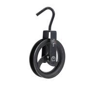 KATSU Tools Gin Wheel 160mm with Swivel Hook Hand Wheel Rope Pulley Block Scaffolding Lifting Crane 182124