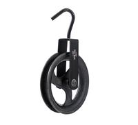 KATSU Tools Gin Wheel Scaffolding Roofing Pulley 200mm with Swivel Hook Hand Wheel Rope Pulley Block Lifting Crane 182126