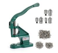 KATSU Tools Hand Press Grommet Machine Kit, 3 Dies 6/10/12mm & 1500 Eyelets