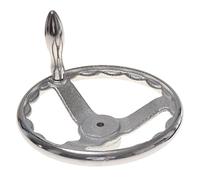 KATSU Tools Hand Wheel 10", Cast Iron Handwheel with Revolving Handle for Woodworking Machine, Tailstock, Welding Machine, Milling Machine, Lathe Machinery Replacement Parts 40229110