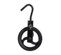 KATSU Tools Hand Wheel Rope Pulley 140mm with Swivel Hook Gin Wheel Pulley Block Scaffolding Lifting Crane 182123