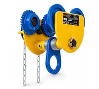 KATSU Tools Heavy Duty 2 Ton Overhead Geared Beam Trolley Hoist Lifting Tackle with Chain, Adjustable Width Lifting Tackle for Garage Workshop Warehouse, Model 181972