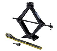 KATSU Tools Heavy Duty 2 Ton Scissor Jack with Labor-Saving Ratchet Wrench | Lifting Up to 420mm, Portable Wind Up Vehicle Lift Jack Kit for Car Van Repair, Model 161105