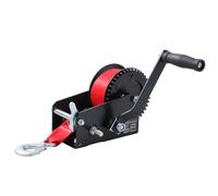 KATSU Tools Heavy Duty Manual Trailer Winch 2000lbs 907kg Capacity with 10m Polyester Strap, 2 Speed Gear System, Hand Winch for Car Boat Caravan Marine Truck SUV 325925