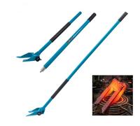 KATSU Tools Heavy-Duty Pallet Buster Tool 60 Inch - Versatile Demolition Tool Wrecking Pry Bar, Nail Remover, 2-Section Detachable Handle, Pallet Breaker on Wheels Roller Crowbar, 332133