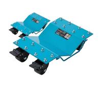 KATSU Tools Heavy Duty Wheel Dolly Car Skates Set of 2 - 2500lbs Capacity per Dolly, 3" Swivel Casters, for Moving Vehicle Auto Repair Garage, 161149