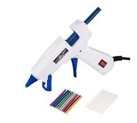 KATSU Tools Hot Glue Gun, 30W Electric Hot Melt Glue Gun with 20PCs 7x100mm Coloured and Clear Glue Sticks, Fast Heating, for DIY Craft Hobby and Home Quick Repairs 323130